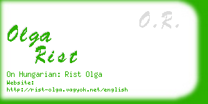 olga rist business card